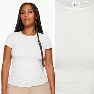 NWOT ARITZIA [TNA] [SM] CHILL MALIBU T-SHIRT IN HEATHER CLOUD WHITE ☁️